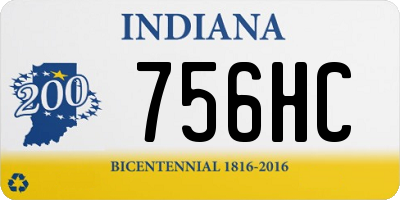 IN license plate 756HC
