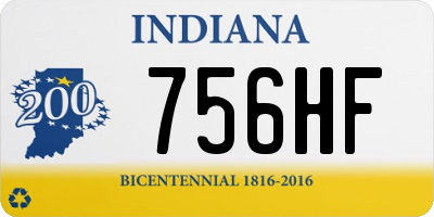 IN license plate 756HF