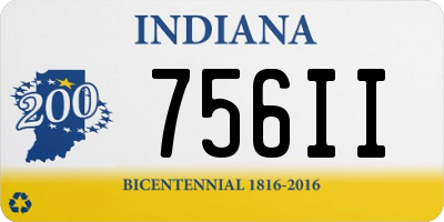 IN license plate 756II