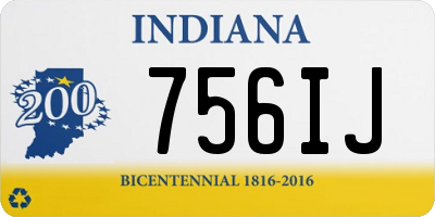 IN license plate 756IJ