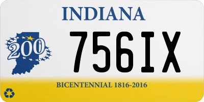 IN license plate 756IX