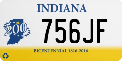 IN license plate 756JF