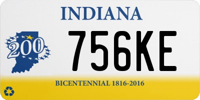 IN license plate 756KE