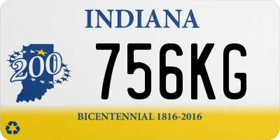 IN license plate 756KG