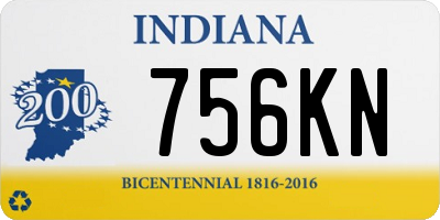 IN license plate 756KN