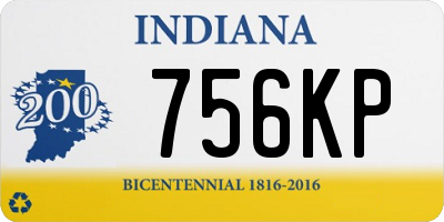 IN license plate 756KP