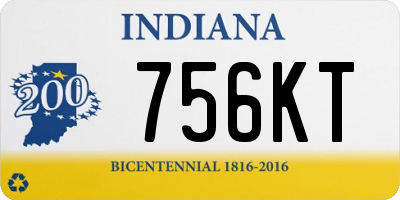 IN license plate 756KT