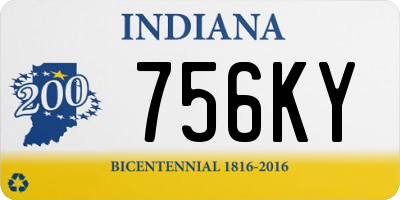 IN license plate 756KY