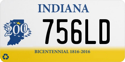 IN license plate 756LD