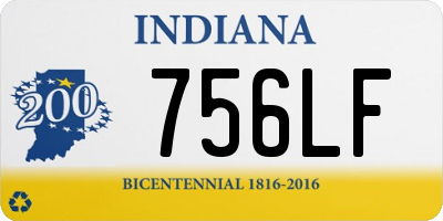 IN license plate 756LF