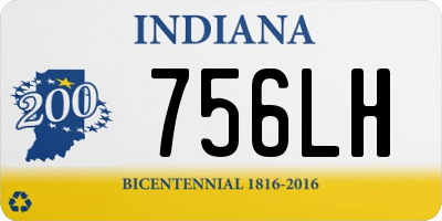 IN license plate 756LH