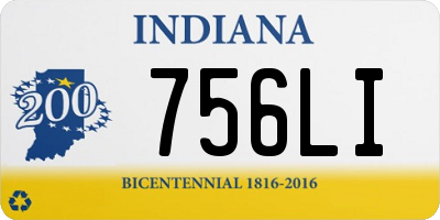 IN license plate 756LI