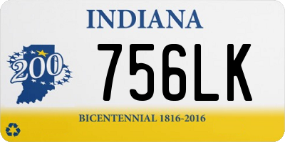 IN license plate 756LK