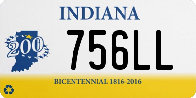 IN license plate 756LL