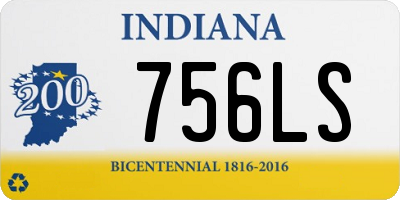 IN license plate 756LS