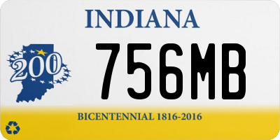 IN license plate 756MB