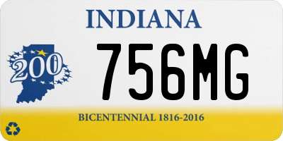 IN license plate 756MG