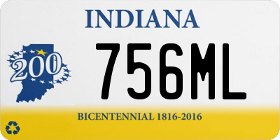 IN license plate 756ML