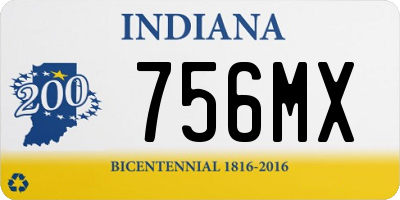 IN license plate 756MX