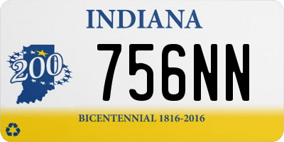 IN license plate 756NN