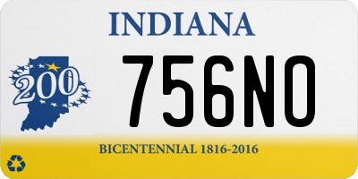 IN license plate 756NO