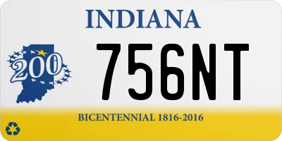 IN license plate 756NT