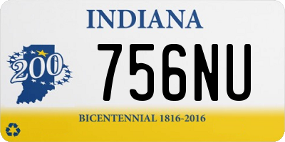 IN license plate 756NU