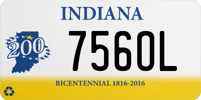 IN license plate 756OL