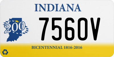 IN license plate 756OV