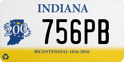 IN license plate 756PB