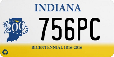 IN license plate 756PC