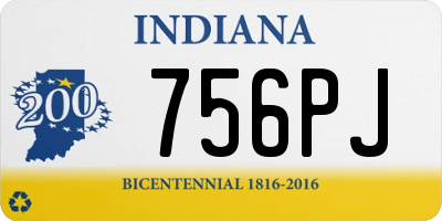 IN license plate 756PJ