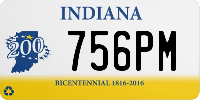 IN license plate 756PM