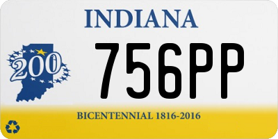 IN license plate 756PP