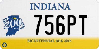 IN license plate 756PT