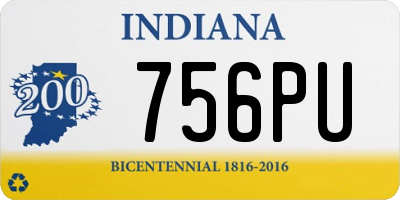 IN license plate 756PU