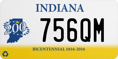 IN license plate 756QM