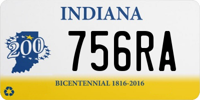 IN license plate 756RA