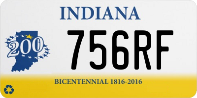 IN license plate 756RF