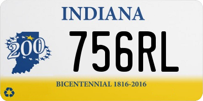 IN license plate 756RL