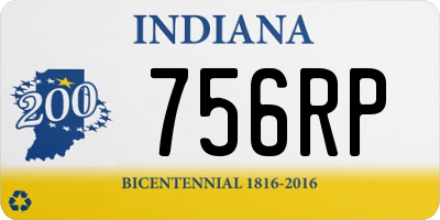 IN license plate 756RP