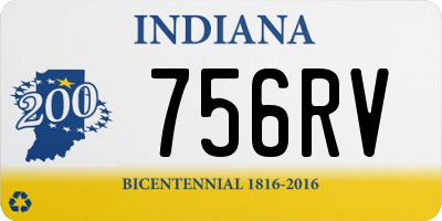 IN license plate 756RV