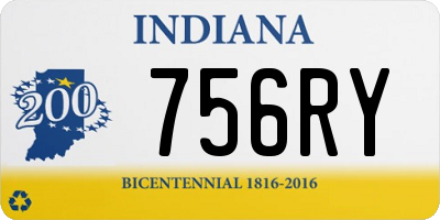 IN license plate 756RY