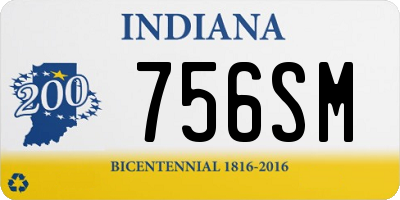 IN license plate 756SM