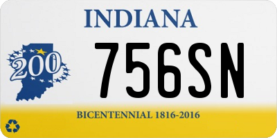 IN license plate 756SN