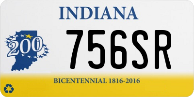 IN license plate 756SR