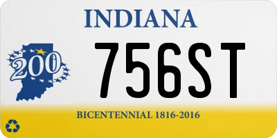 IN license plate 756ST