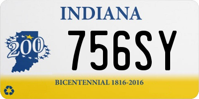 IN license plate 756SY