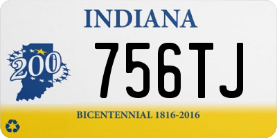 IN license plate 756TJ