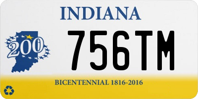 IN license plate 756TM